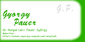 gyorgy pauer business card